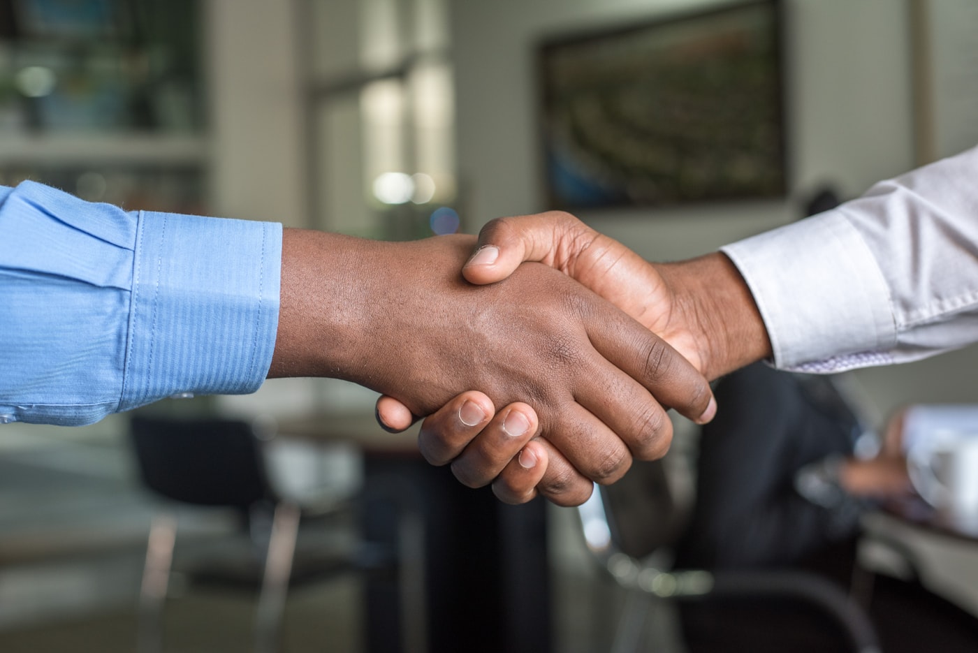 Independent agent meeting with clients
